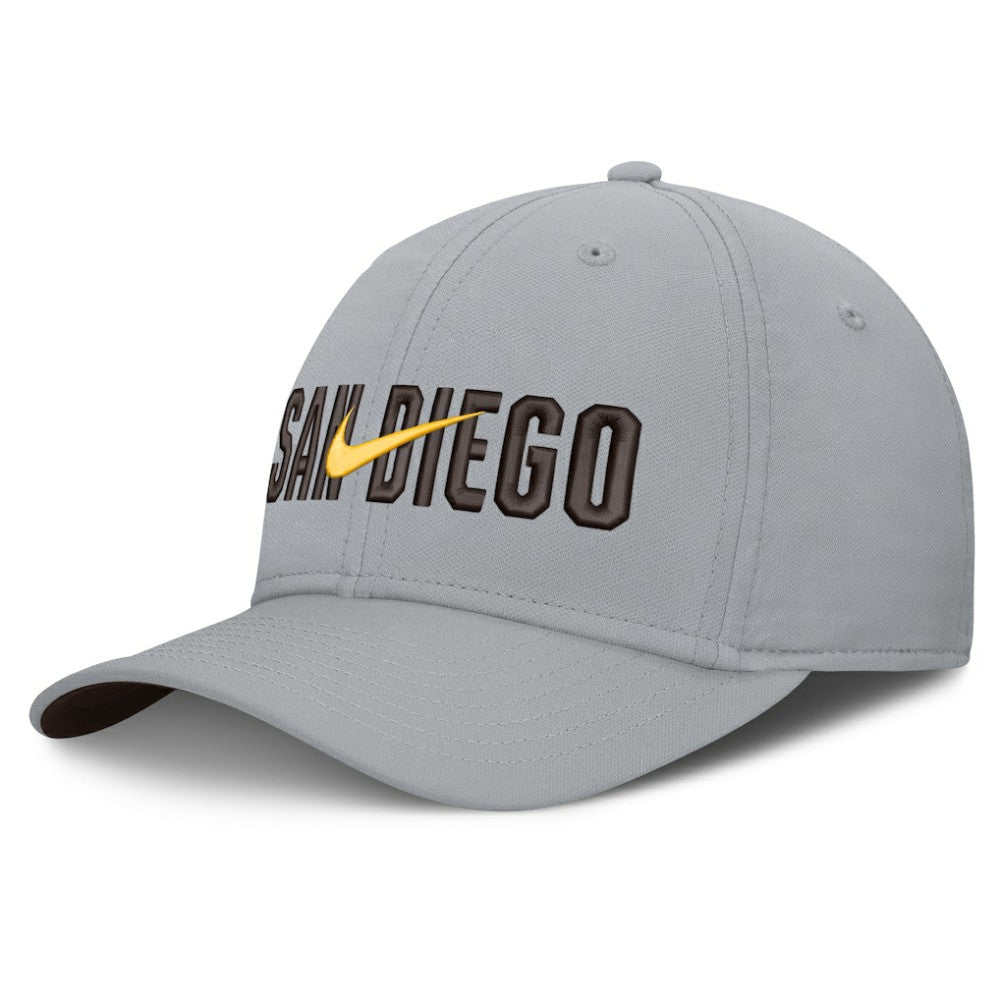 Gray San Diego Padres Nike Primetime Rise Dri-FIT Flex Hat