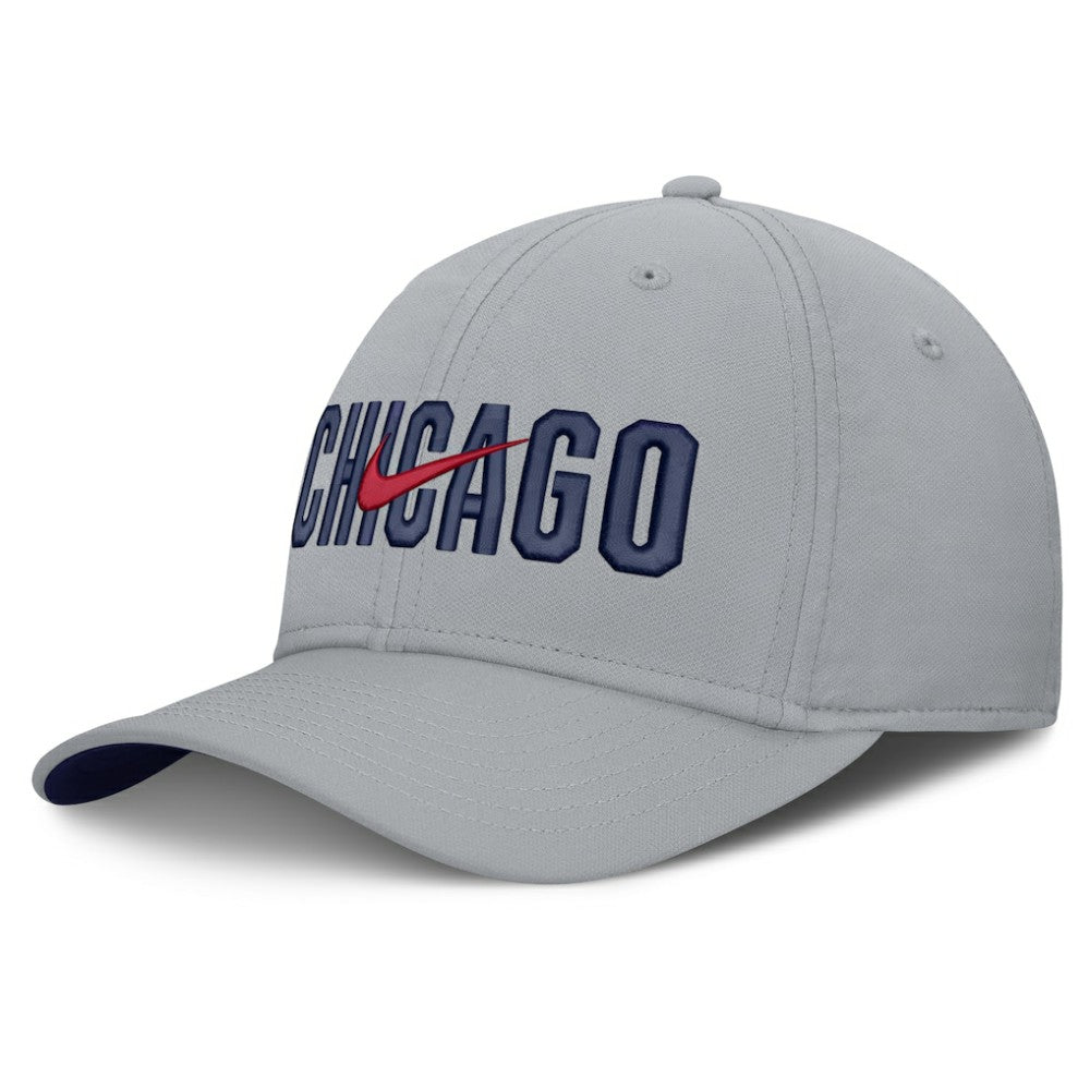 Gray Chicago Cubs Nike Primetime Rise Dri-FIT Flex Hat