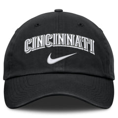 Black Cincinnati Reds Nike Primetime Club Adjustable Hat