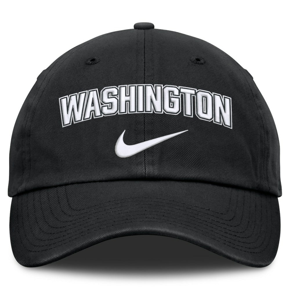 Black Washington Nationals Nike Primetime Club Adjustable Hat