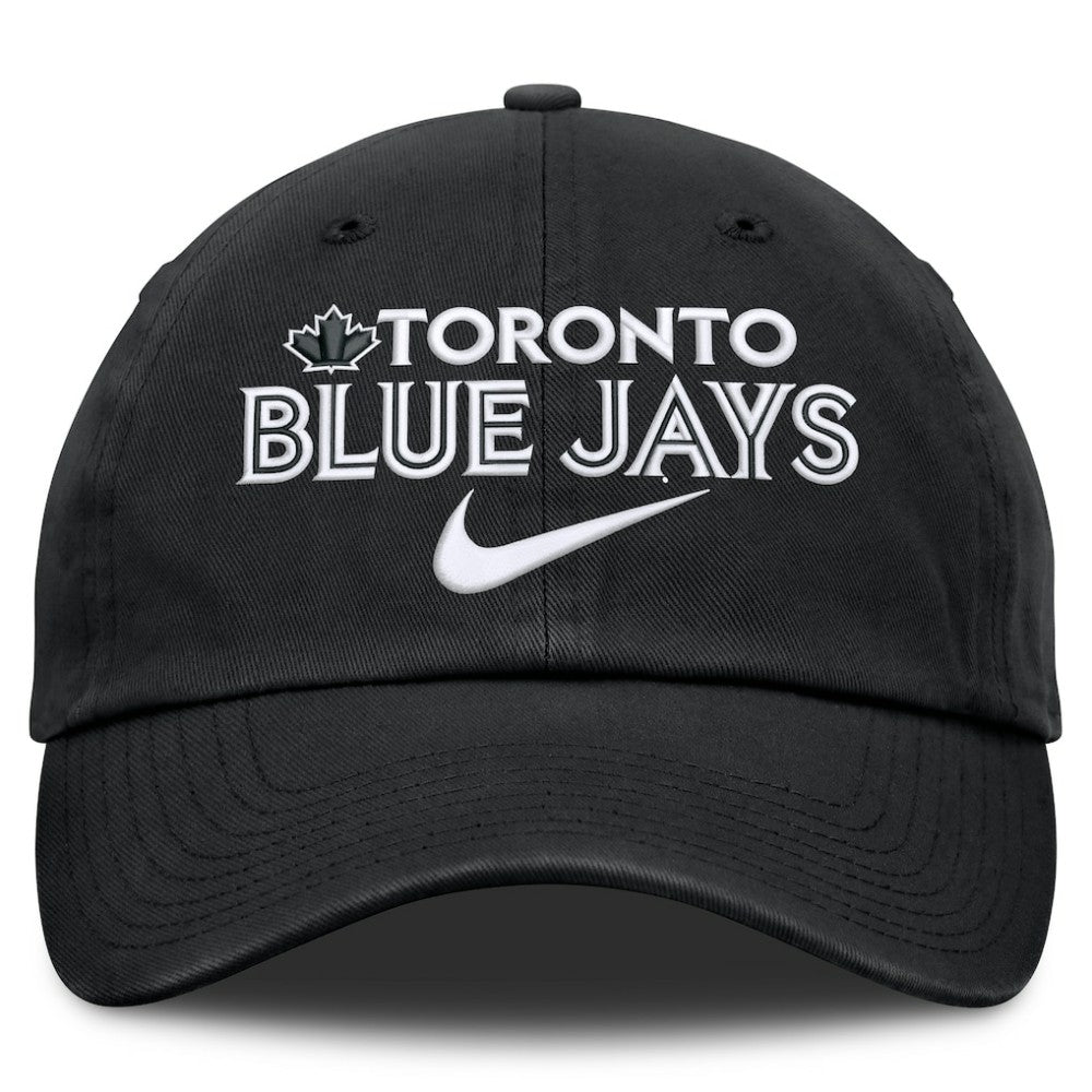 Black Toronto Blue Jays Nike Primetime Club Adjustable Hat
