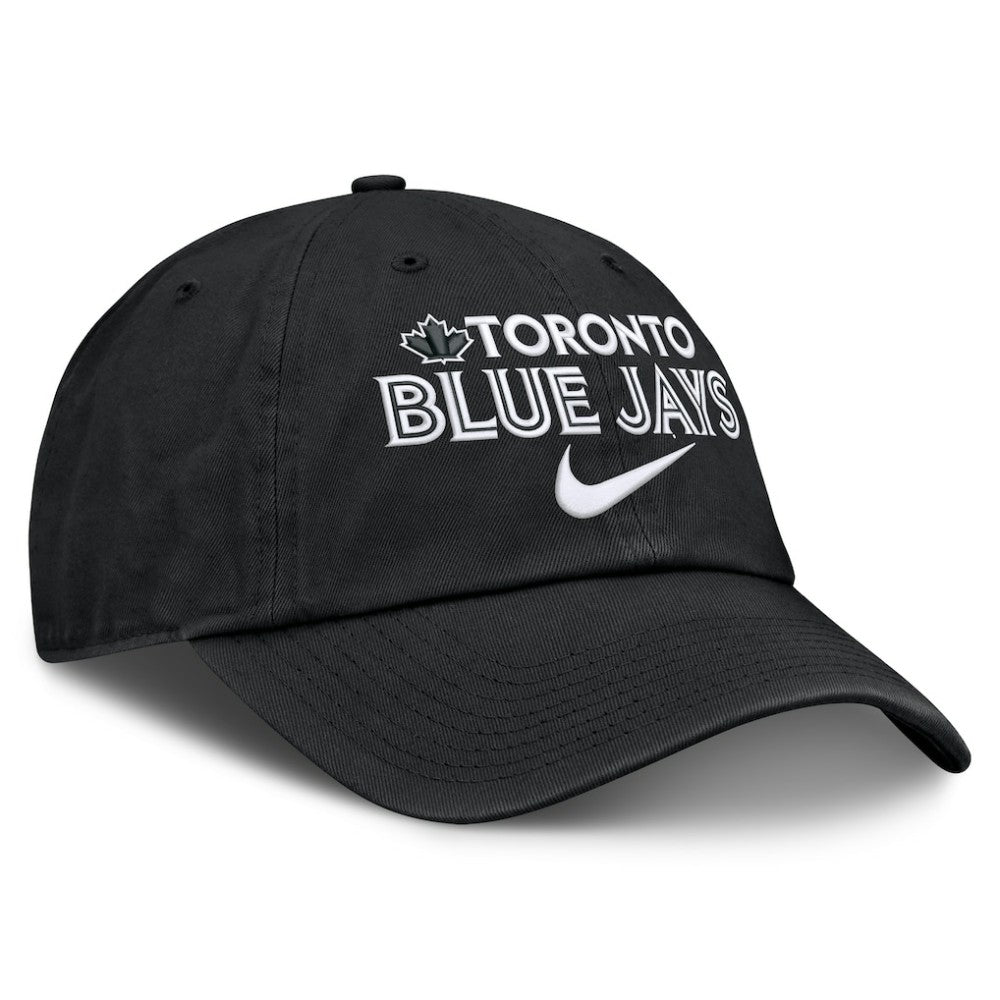 Black Toronto Blue Jays Nike Primetime Club Adjustable Hat