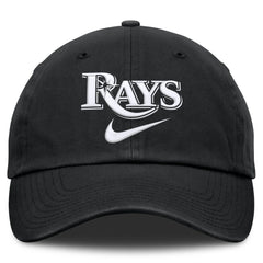 Black Tampa Bay Rays Nike Primetime Club Adjustable Hat