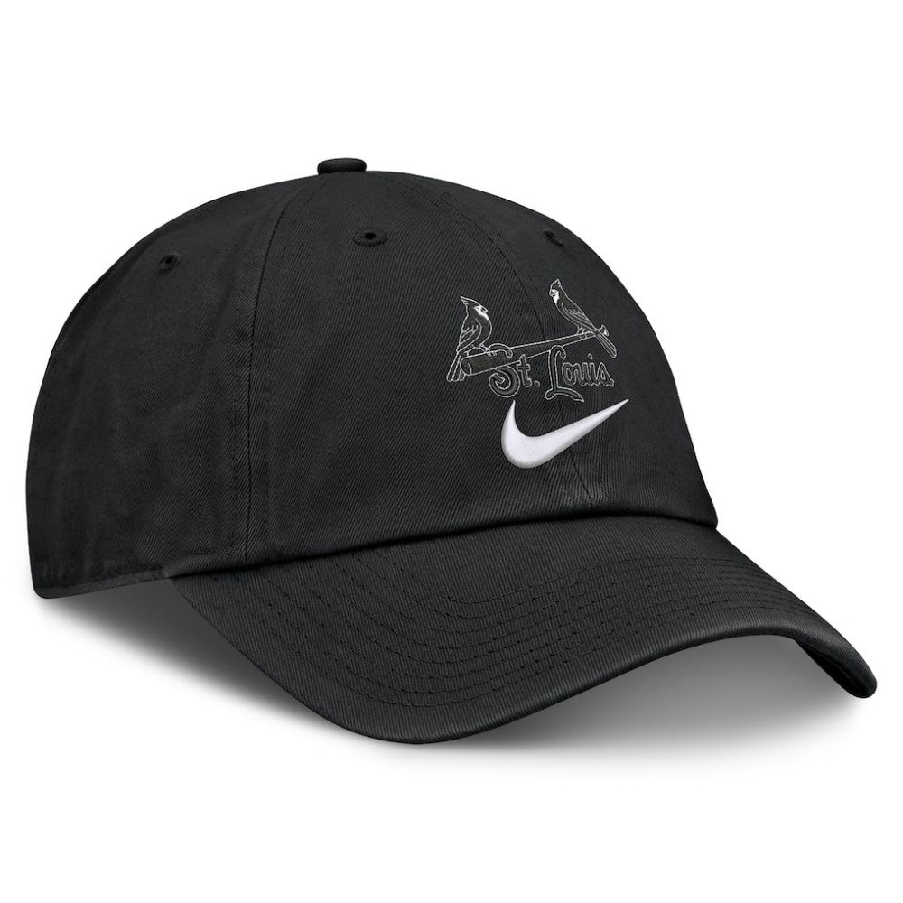 Black St. Louis Cardinals Nike Primetime Club Adjustable Hat