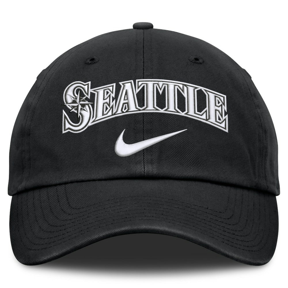 Black Seattle Mariners Nike Primetime Club Adjustable Hat