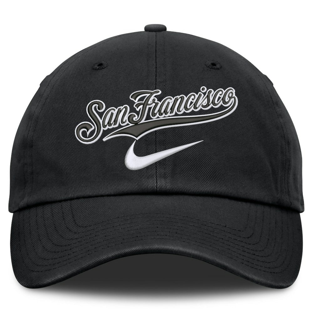 Black San Francisco Giants Nike Primetime Club Adjustable Hat