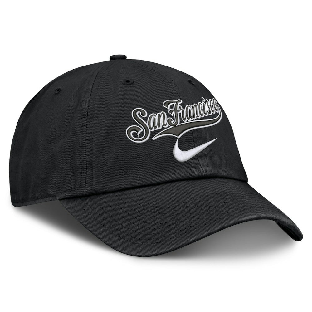 Black San Francisco Giants Nike Primetime Club Adjustable Hat