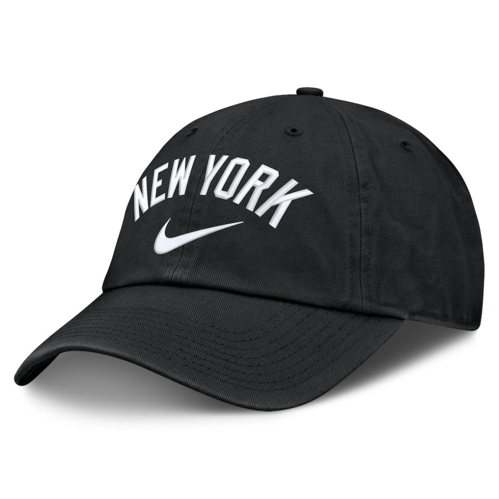 Black New York Yankees Nike Primetime Club Adjustable Hat