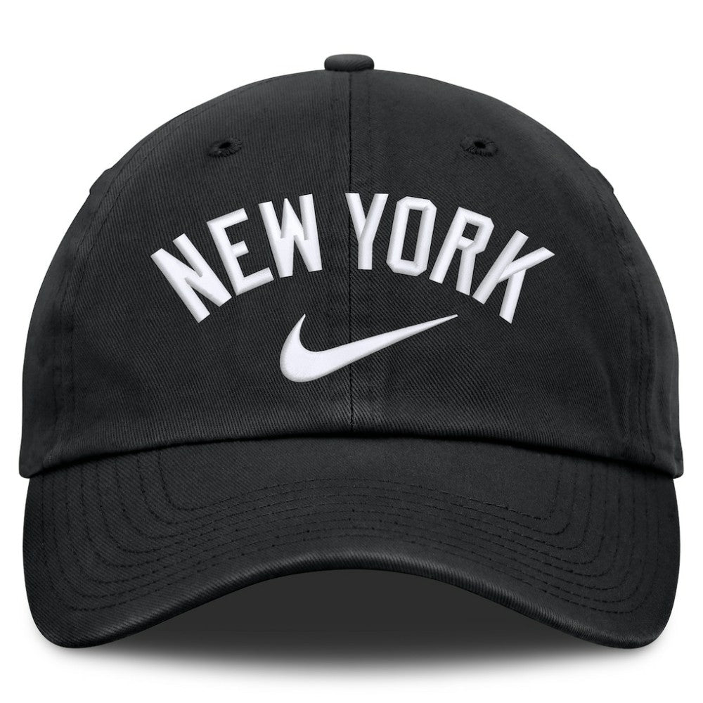 Black New York Yankees Nike Primetime Club Adjustable Hat