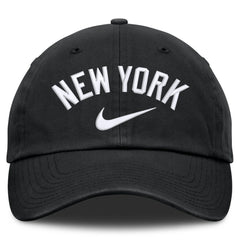 Black New York Yankees Nike Primetime Club Adjustable Hat