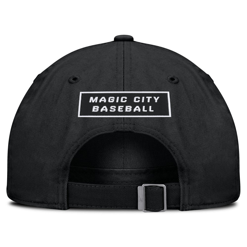 Black Miami Marlins Nike Primetime Club Adjustable Hat
