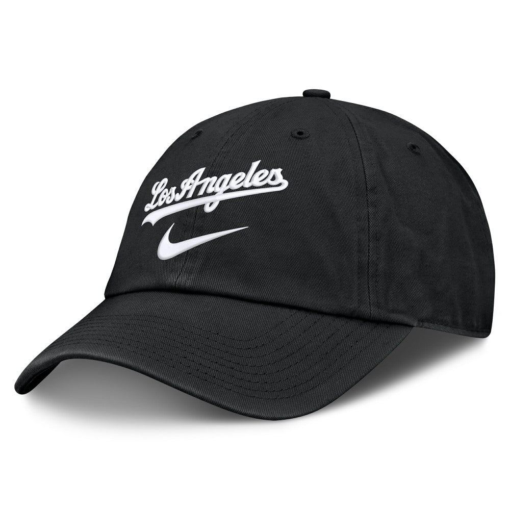 Black Los Angeles Dodgers Nike Primetime Club Adjustable Hat