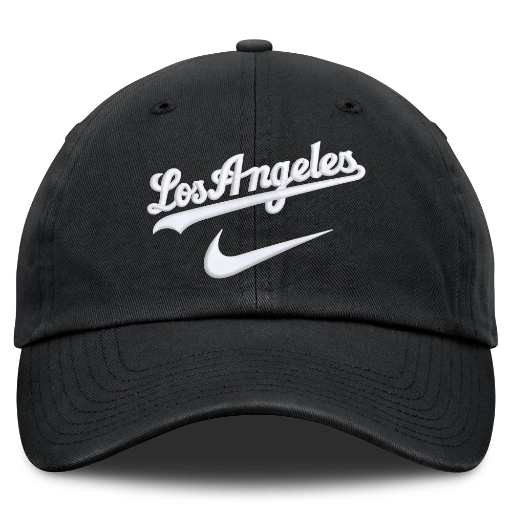 Black Los Angeles Dodgers Nike Primetime Club Adjustable Hat