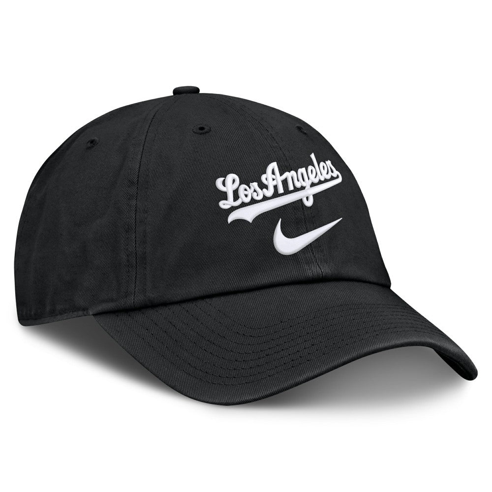 Black Los Angeles Dodgers Nike Primetime Club Adjustable Hat