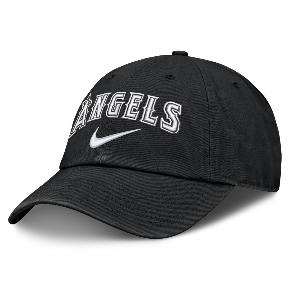 Black Los Angeles Angels Nike Primetime Club Adjustable Hat
