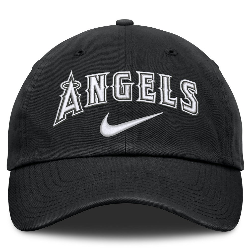 Black Los Angeles Angels Nike Primetime Club Adjustable Hat