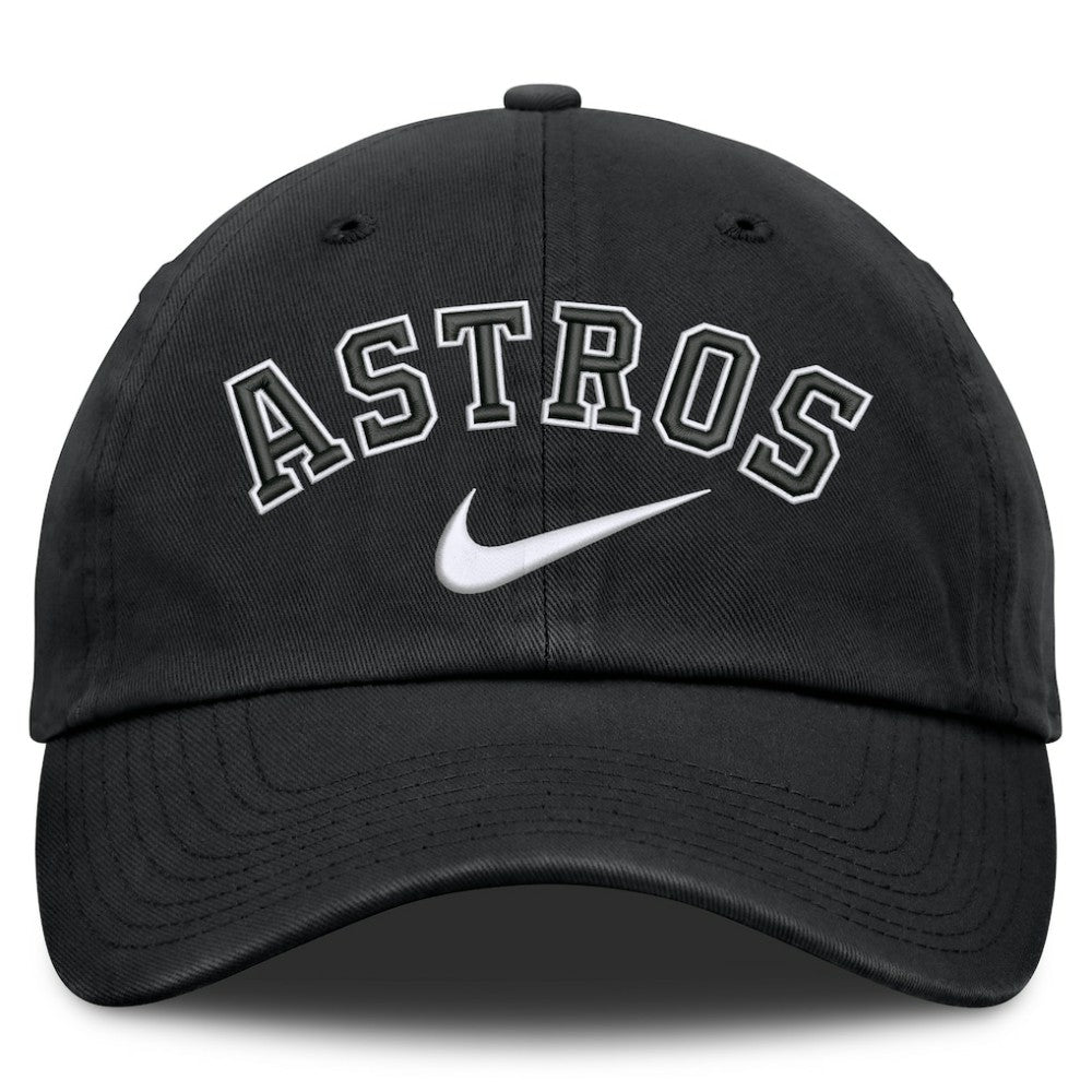Black Houston Astros Nike Primetime Club Adjustable Hat