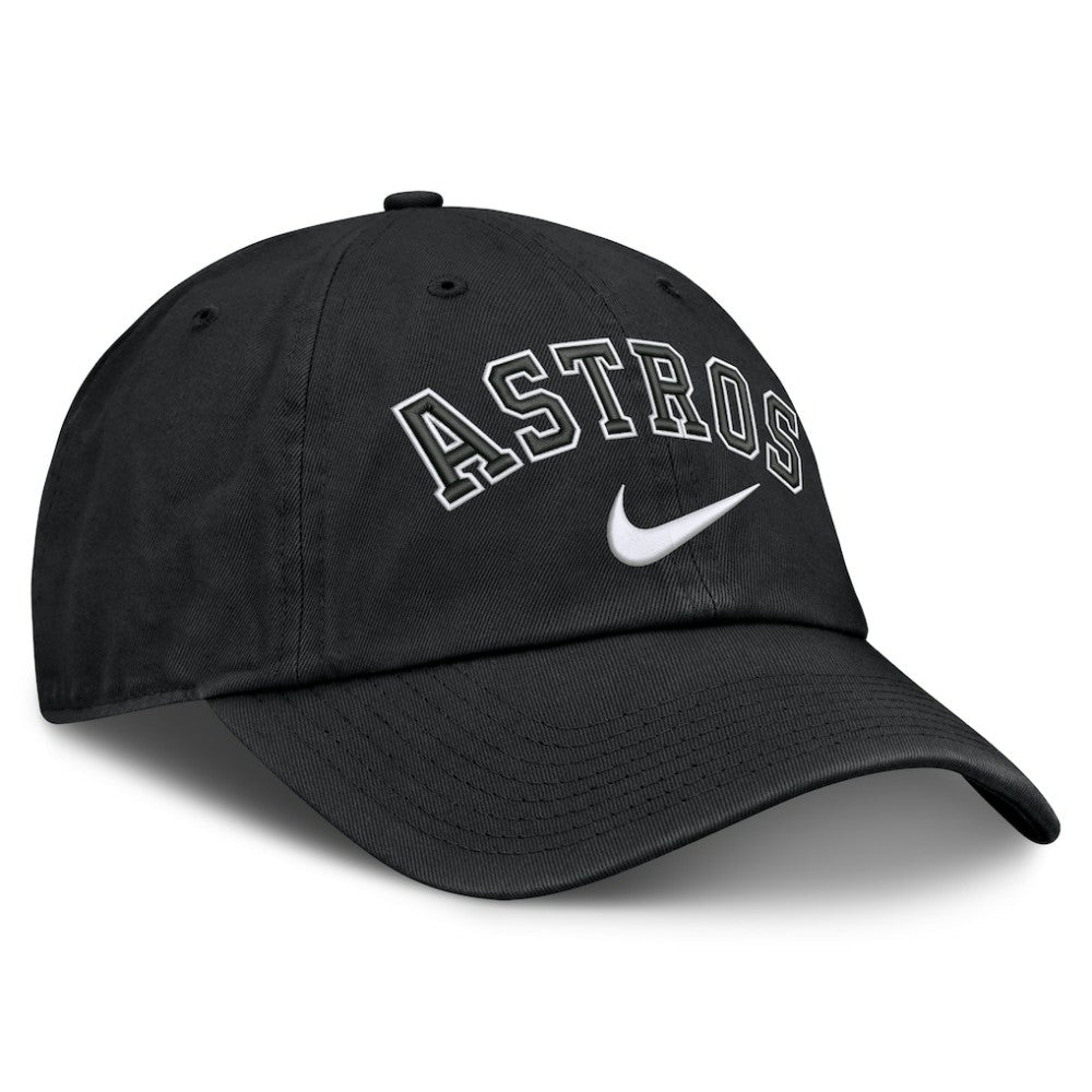 Black Houston Astros Nike Primetime Club Adjustable Hat