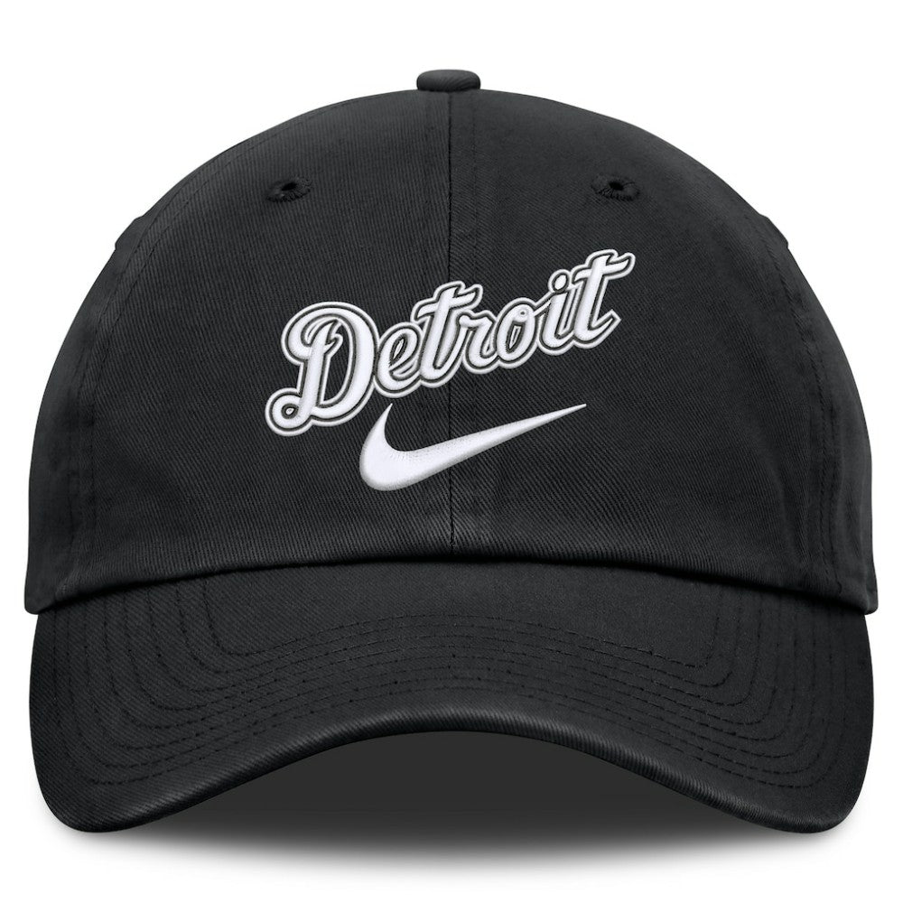 Black Detroit Tigers Nike Primetime Club Adjustable Hat