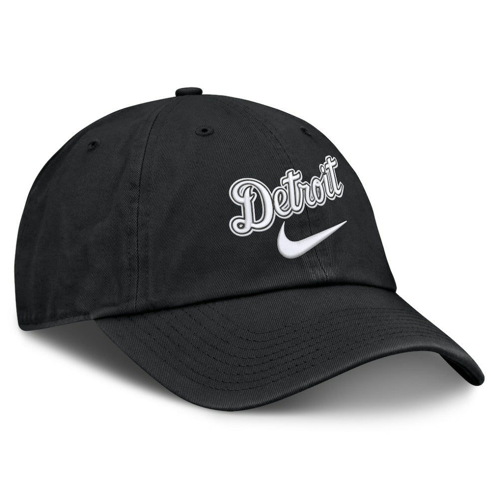 Black Detroit Tigers Nike Primetime Club Adjustable Hat