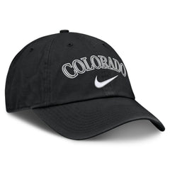 Black Colorado Rockies Nike Primetime Club Adjustable Hat