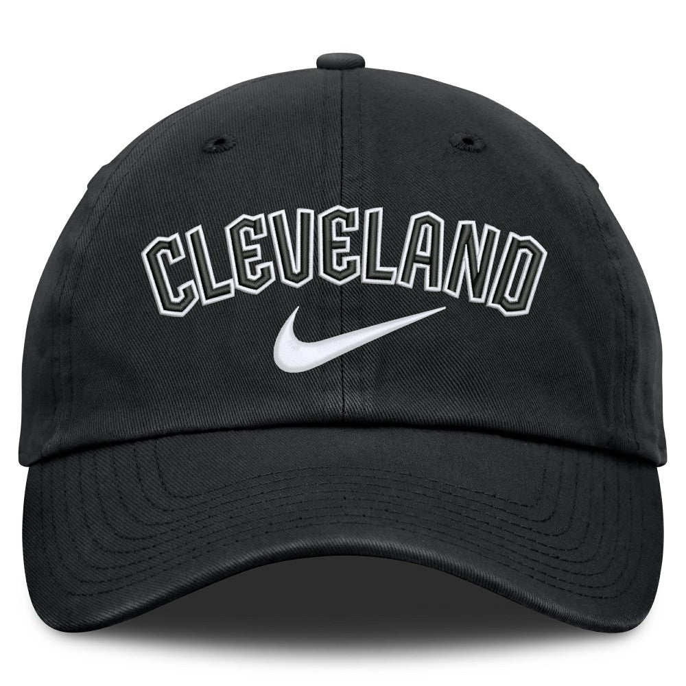 Black Cleveland Guardians Nike Primetime Club Adjustable Hat