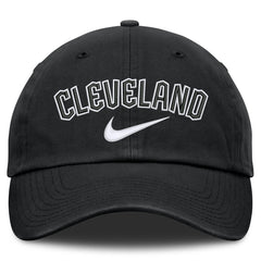 Black Cleveland Guardians Nike Primetime Club Adjustable Hat