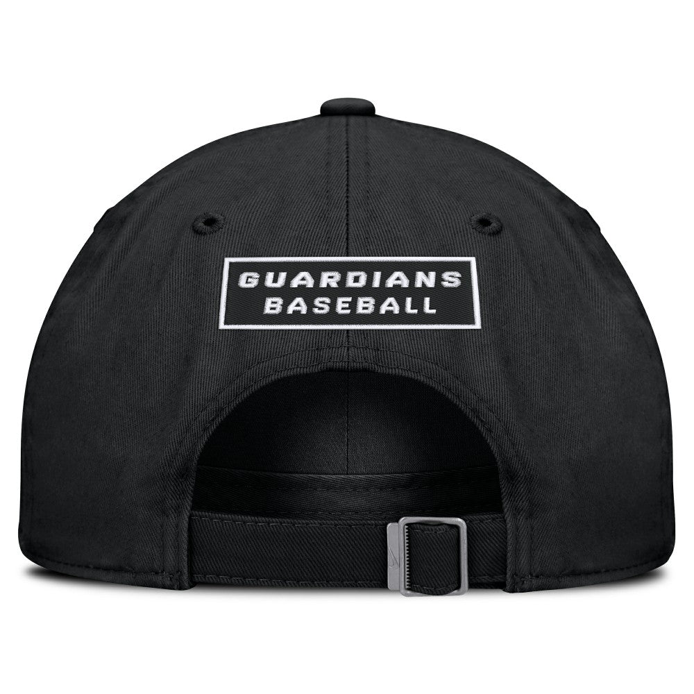 Black Cleveland Guardians Nike Primetime Club Adjustable Hat