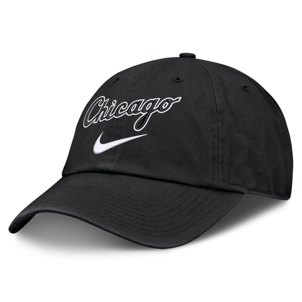 Black Chicago White Sox Nike Primetime Club Adjustable Hat