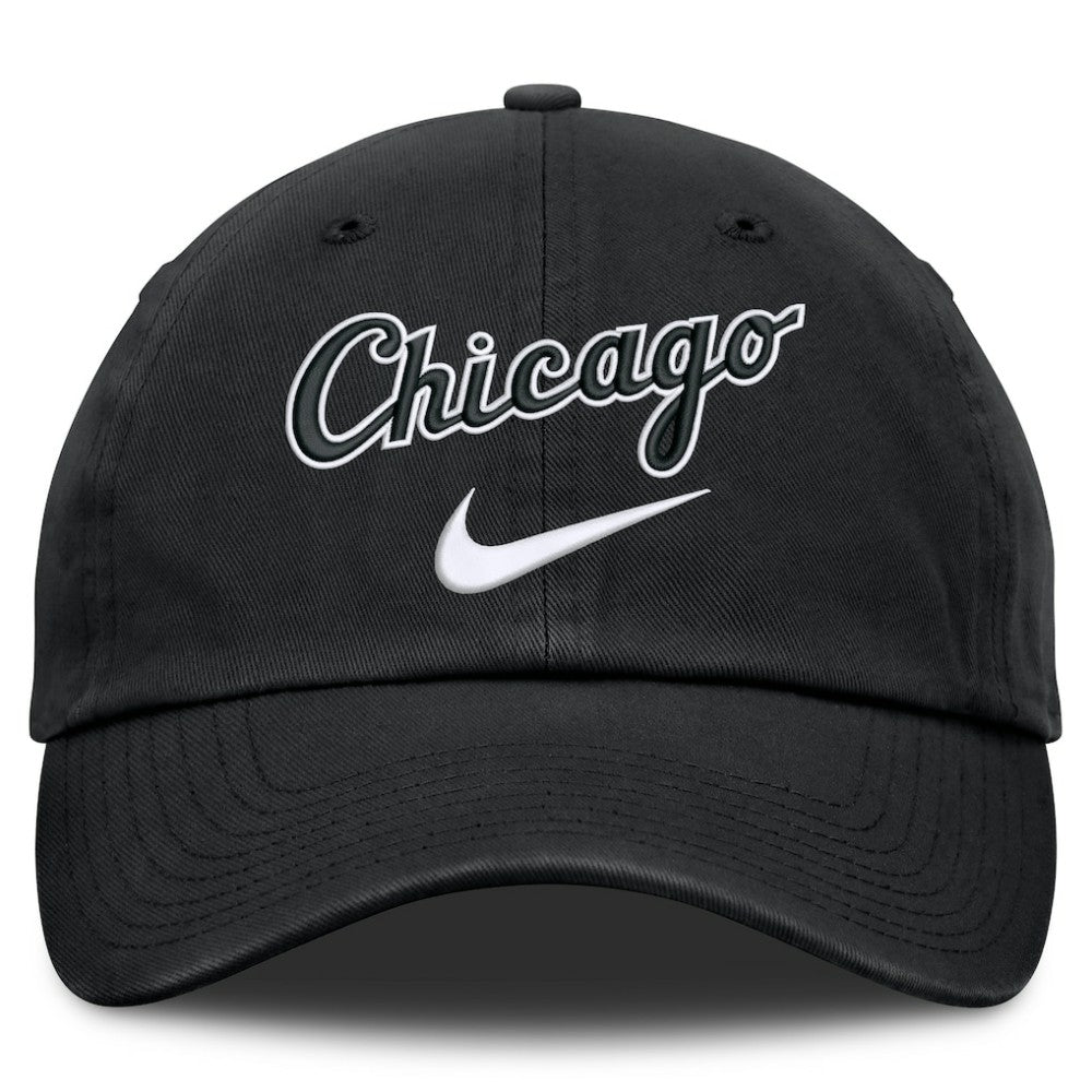 Black Chicago White Sox Nike Primetime Club Adjustable Hat