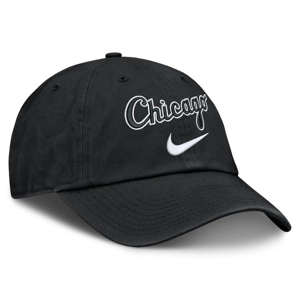 Black Chicago White Sox Nike Primetime Club Adjustable Hat
