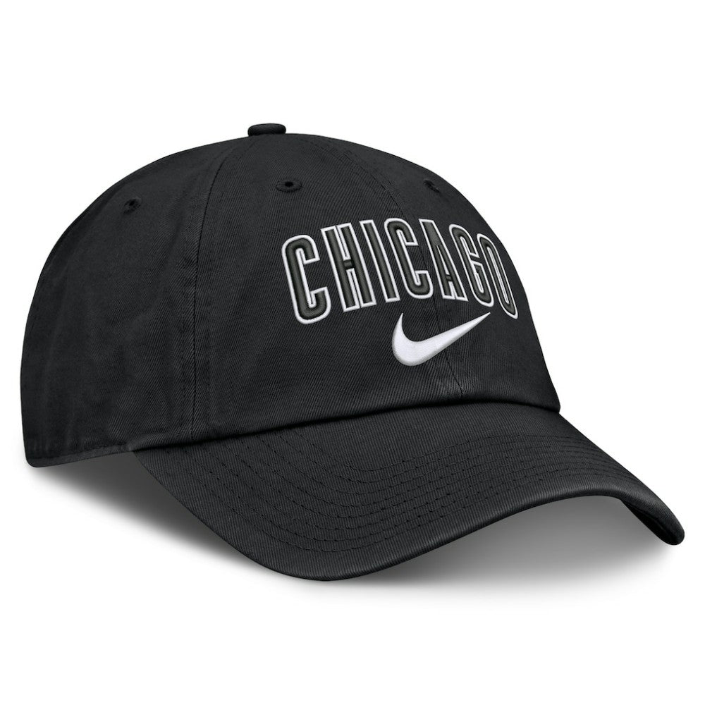 Black Chicago Cubs Nike Primetime Club Adjustable Hat