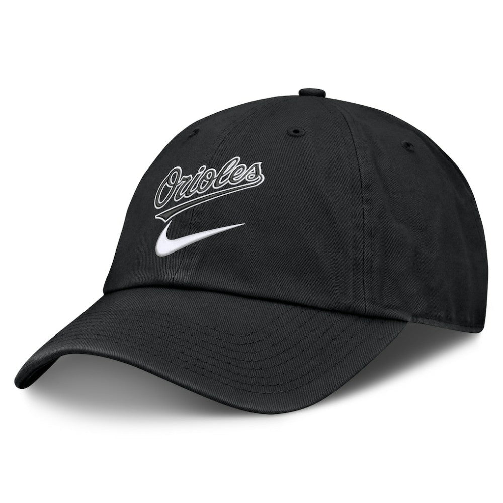 Black Baltimore Orioles Nike Primetime Club Adjustable Hat