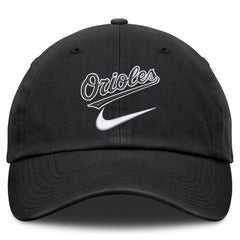 Black Baltimore Orioles Nike Primetime Club Adjustable Hat