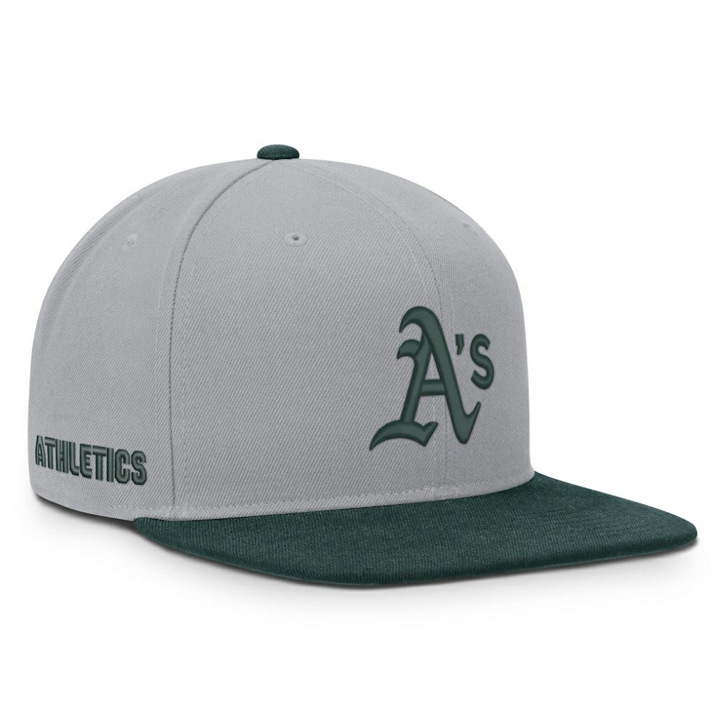 Gray/Green Athletics Nike Primetime Pro Dri-FIT Snapback Hat