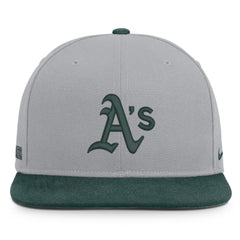 Gray/Green Athletics Nike Primetime Pro Dri-FIT Snapback Hat