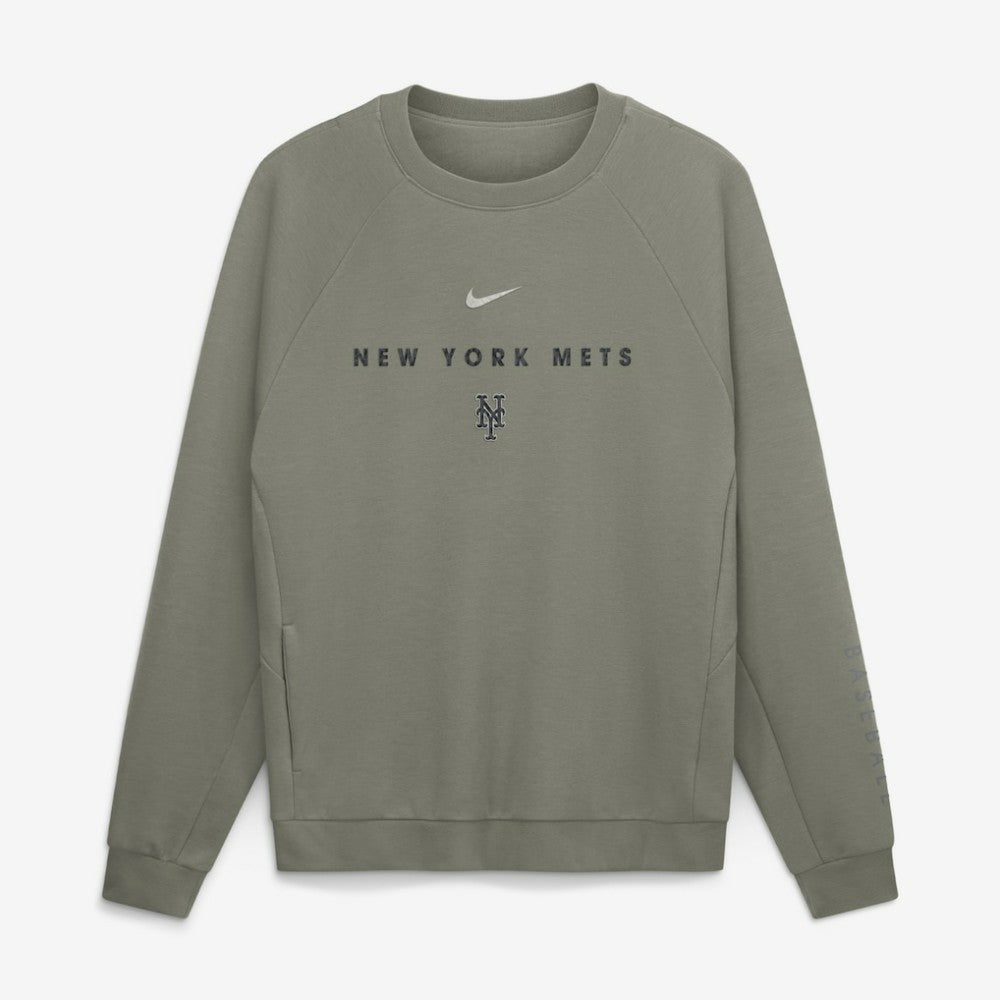 Olive New York Mets Nike Statement Primary Raglan Dri-FIT Sweatshirt