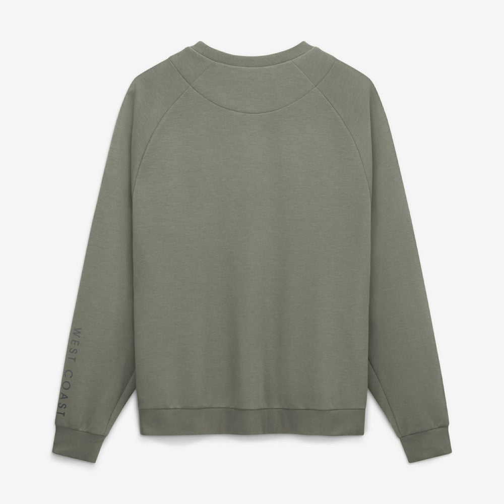 Olive Los Angeles Dodgers Nike Statement Primary Raglan Dri-FIT Sweatshirt
