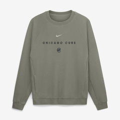 Olive Chicago Cubs Nike Statement Primary Raglan Dri-FIT Sweatshirt