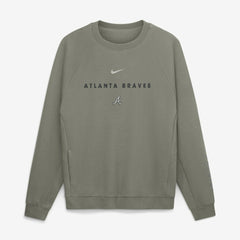 Olive Atlanta Braves Nike Statement Primary Raglan Dri-FIT Sweatshirt