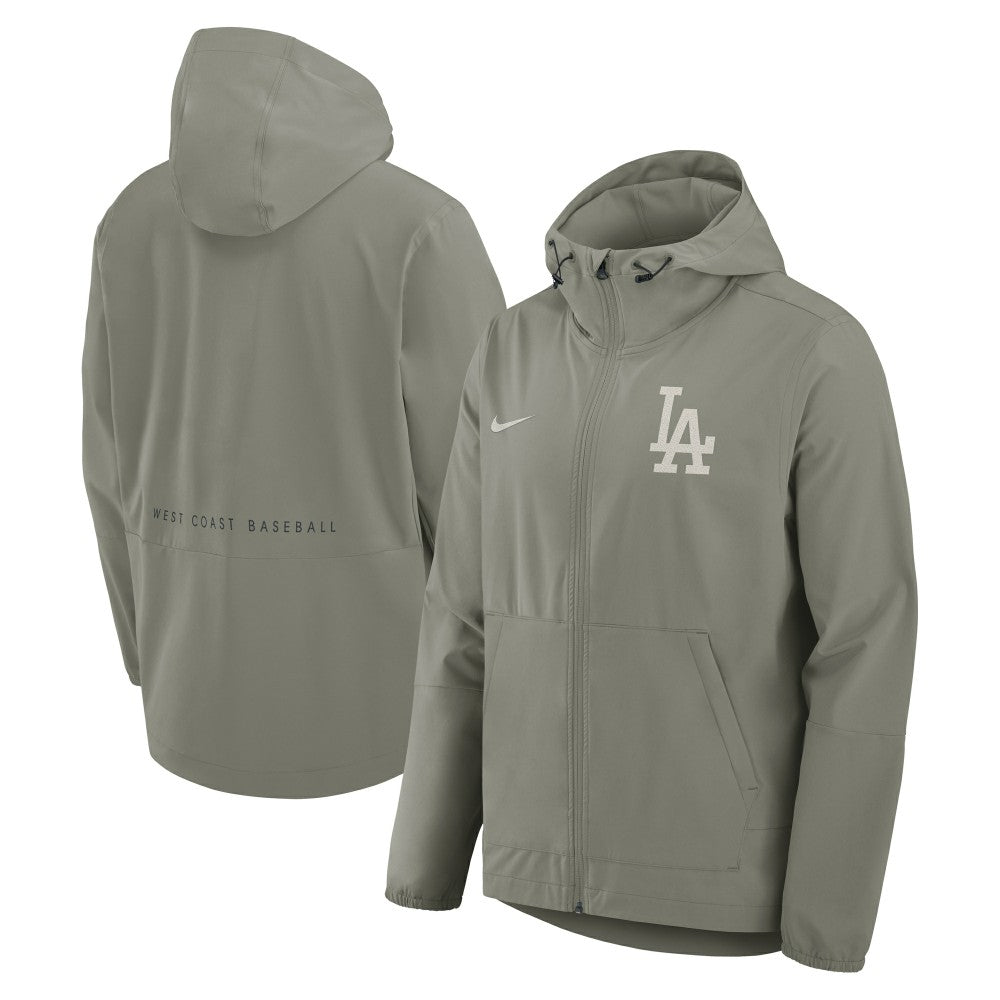 Olive Los Angeles Dodgers Nike Unlimited Packable Full-Zip Hooded Jacket