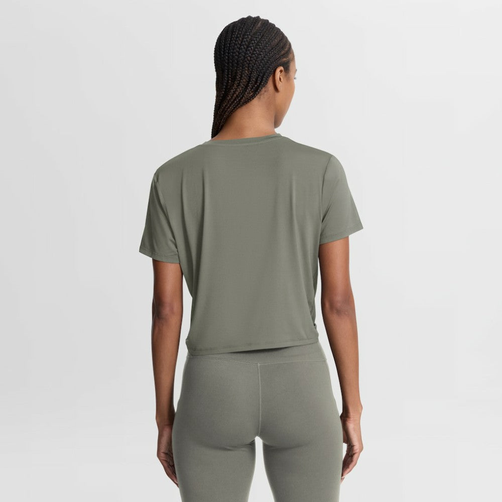 Olive Los Angeles Dodgers Nike Women's One Twist Dri-FIT Cropped T-Shirt