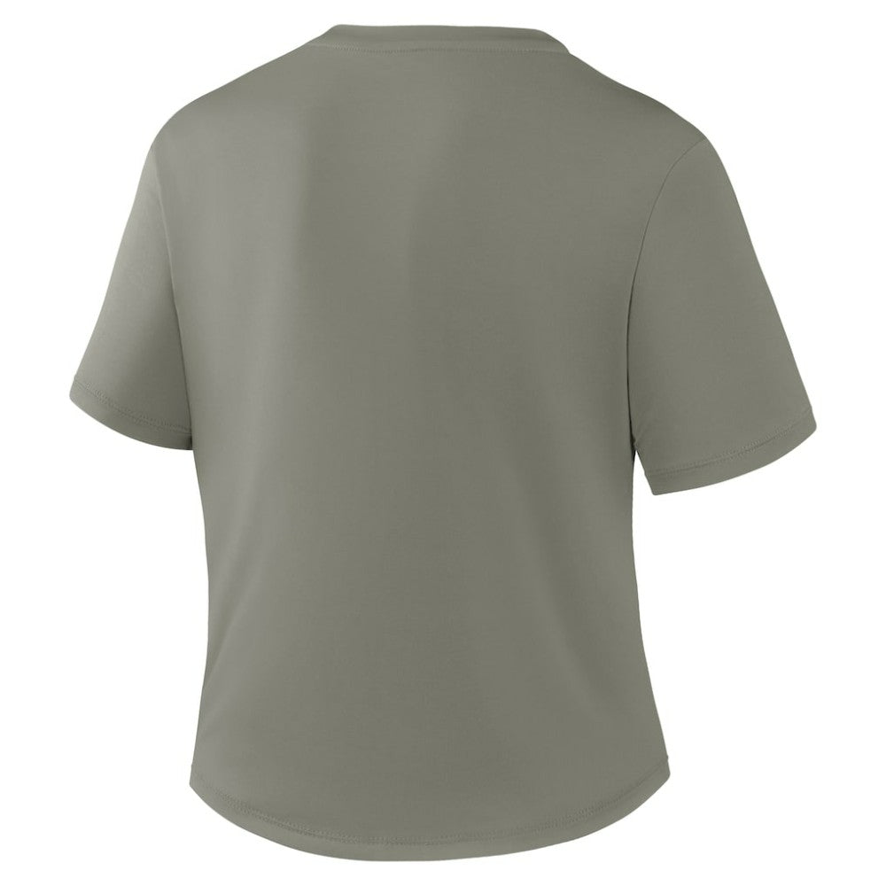 Olive Los Angeles Dodgers Nike Women's One Twist Dri-FIT Cropped T-Shirt