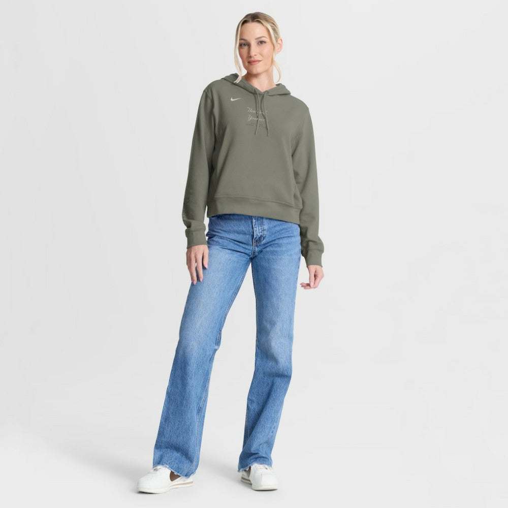 Olive New York Yankees Nike Women's One Tri-Blend Dri-FIT Hoodie