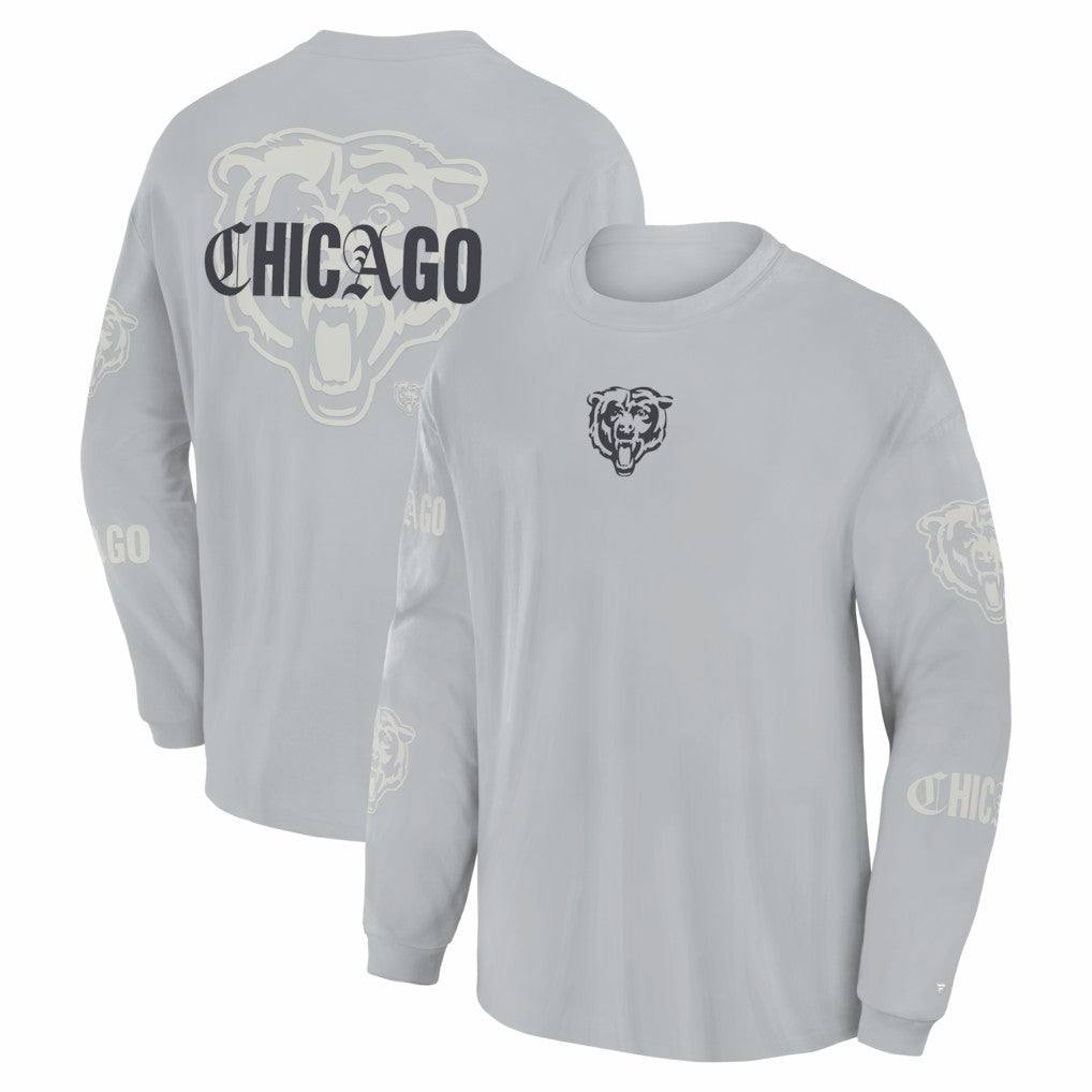 Oversized Type Play Long Sleeve T-Shirt - Chicago Bears T-shirts