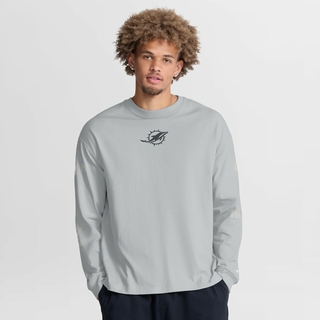 Oversized Type Play Long Sleeve T-Shirt - Miami Dolphins T-shirts