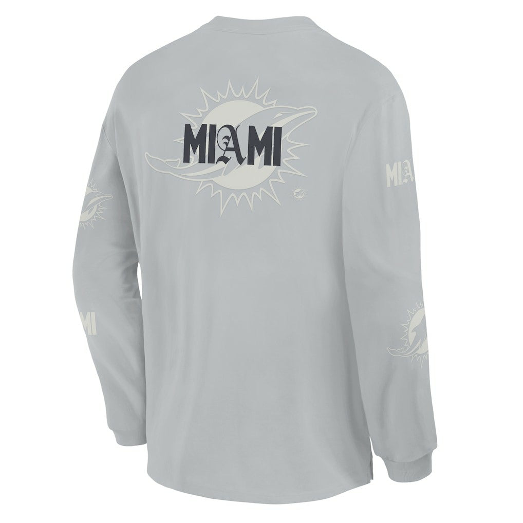 Oversized Type Play Long Sleeve T-Shirt - Miami Dolphins T-shirts
