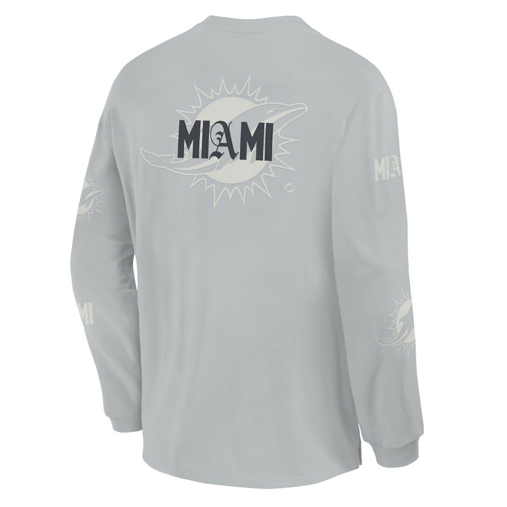 Oversized Type Play Long Sleeve T-Shirt - Miami Dolphins T-shirts