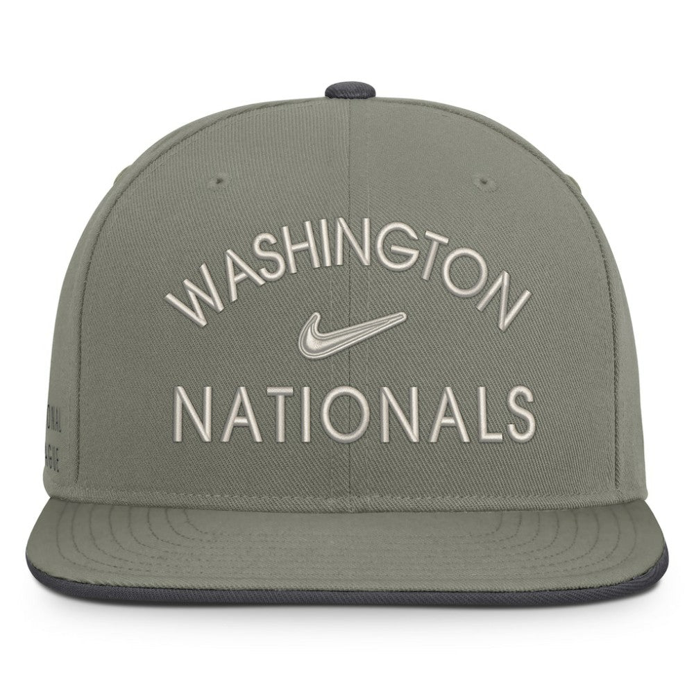 Olive Washington Nationals Nike Pro Dri-FIT Snapback Hat