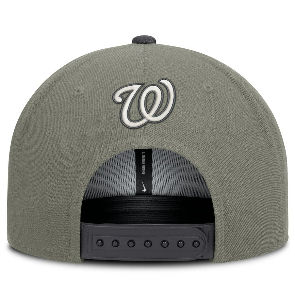 Olive Washington Nationals Nike Pro Dri-FIT Snapback Hat